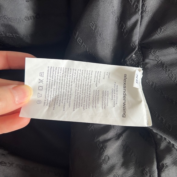 Alexander Wang bleached denim puffer jacket (repaired) - Picture 6 of 8